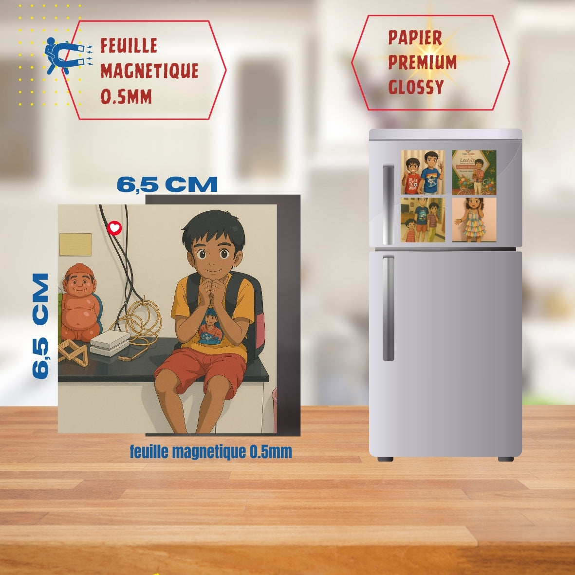 Magnet Photo Souple Carrés
